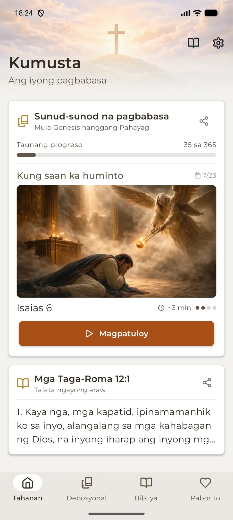 Taunang plano ng Banal na Bibliya 365 sa Android
