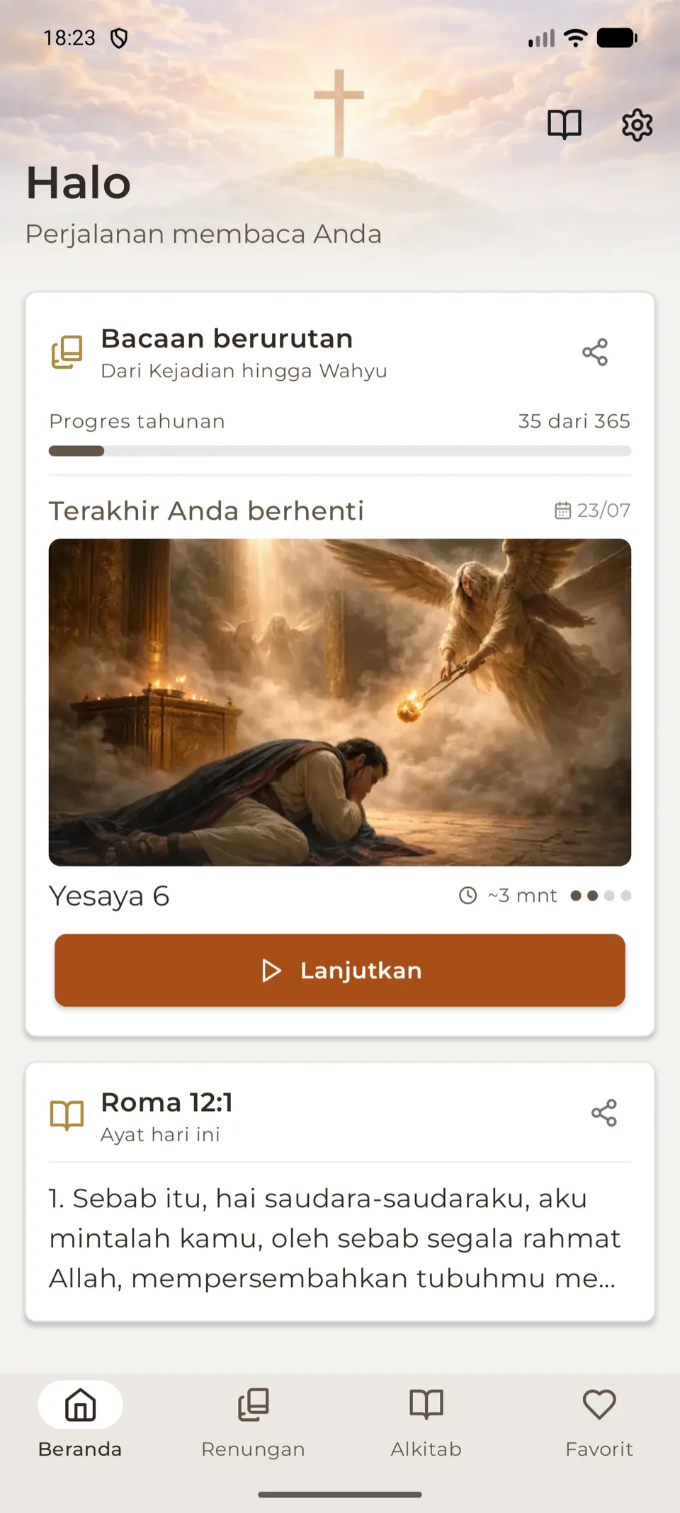 Rencana tahunan Alkitab 365 di Android