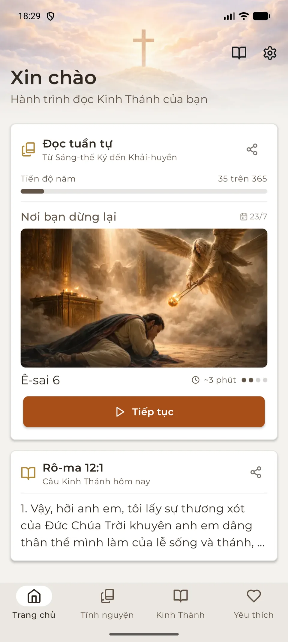 Kế hoạch đọc theo năm của Kinh Thánh 365 trên Android